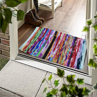 Perilla home Handmade Multi chindi Rug  (24 x 36 inch)