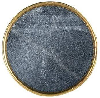 Set of 6 Black Swirled Marble Knob - Perilla Home