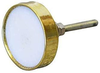 Set of 6 White Swirled Marble Knob - Perilla Home