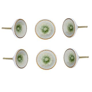 Marrakech Ceramic Knob Green ( Set Of 6 ) - Perilla Home