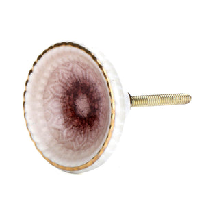 Marrakech Ceramic Knob Pink ( Set Of 6 ) - Perilla Home