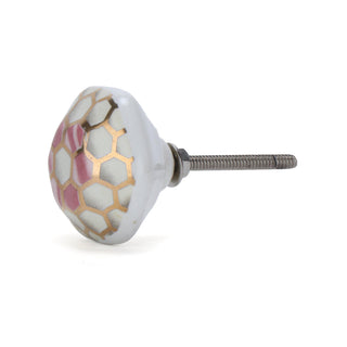 Set of six Hollyhock Pink Knob - Perilla Home