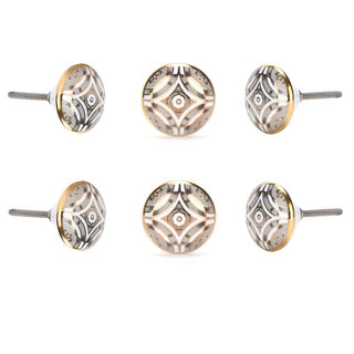 Set of six aster black knob - Perilla Home