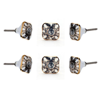Cadia Black Ceramic Knob ( Set Of 6 ) - Perilla Home