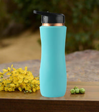 Load image into Gallery viewer, Copper Sipper Bottle (Mint)
