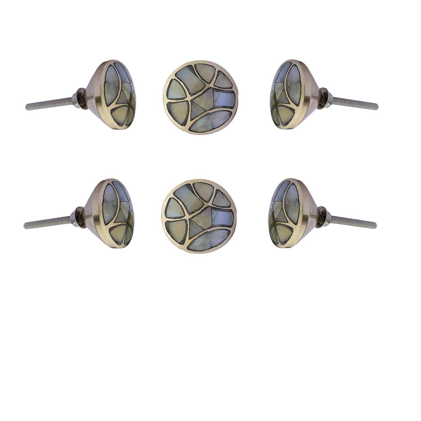 Set Of Six Kyoto Mother of Pearl Knob