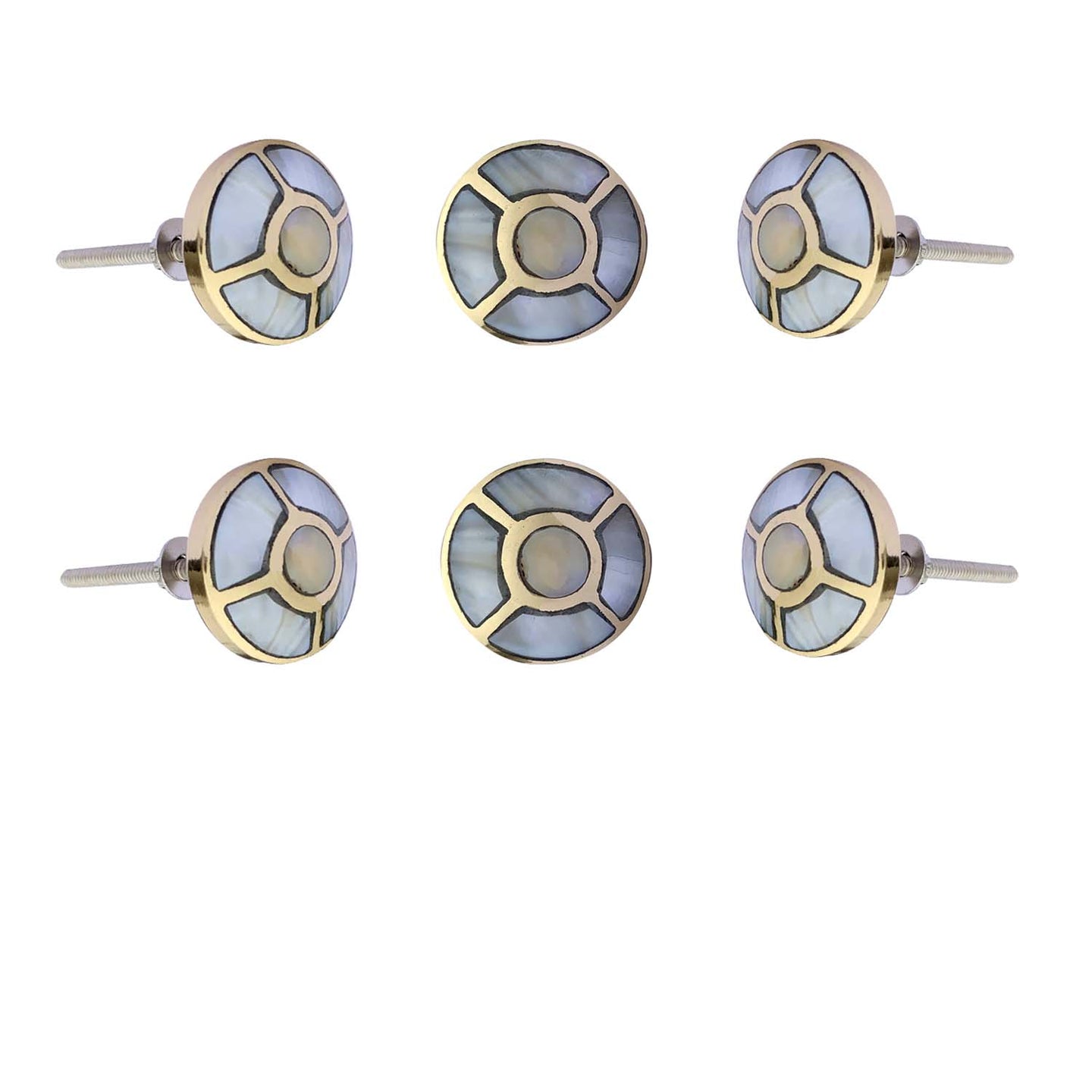 Set Of Six Nora Mother of Pearl Knob