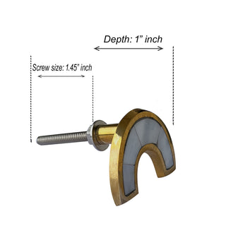 Set Of Six Nikko Mother of pearls Knobs