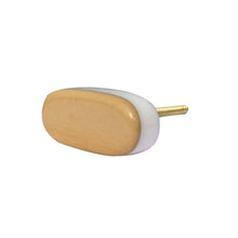 Cargar imagen en el visor de la galería, Yellow oval marble knob ( set of 6 )

