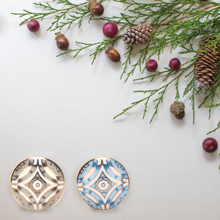 Aster Blue Ceramic Knob ( Set Of 6 )