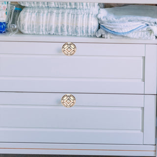 Set of six aster black ceramic knob