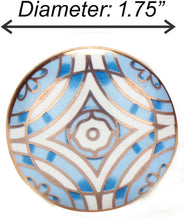 Cargar imagen en el visor de la galería, Aster Blue Ceramic Knob ( Set Of 6 )
