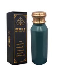 Load image into Gallery viewer, Copper Water Bottle 11.84 Oz (Baby Green)
