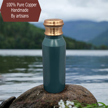 Load image into Gallery viewer, Copper Water Bottle 11.84 Oz (Baby Green)
