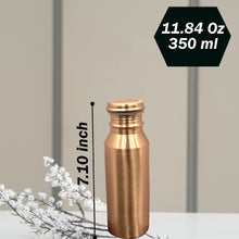 Cargar imagen en el visor de la galería, Copper Water Bottle 11.84 Oz (Baby Plain)
