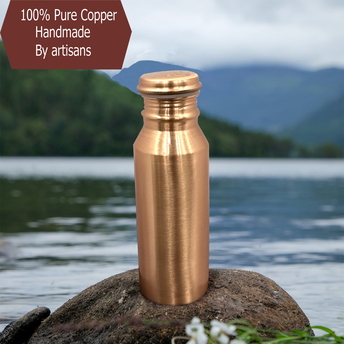 Copper Water Bottle 11.84 Oz (Baby Plain)