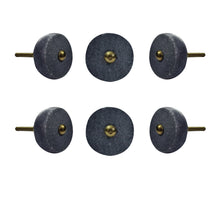 Load image into Gallery viewer, Tyre  Black Stone Knobs set of 6
