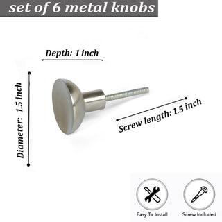 Silver Bonn Metal knobs ( set of 6 )