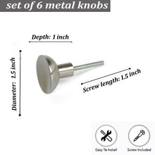 Charger l&#39;image dans la galerie, Silver Bonn Metal knobs ( set of 6 )

