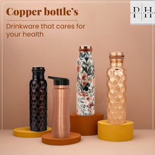 Carica l&#39;immagine nel visualizzatore di Gallery, Copper Sipper Bottle (Black)
