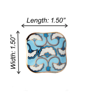 Cadia blue Ceramic Knob ( Set Of 6 )