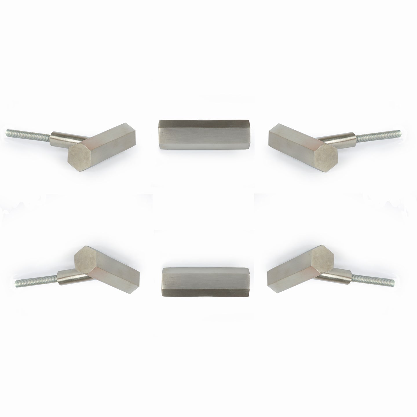 Silver Catania metal knobs (set of 6 )