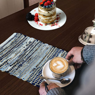 Perilla home Charcoal grey chindi Placemat (set of 4)