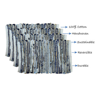 Perilla home Charcoal grey chindi Placemat (set of 4)