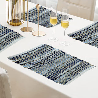 Perilla home Charcoal grey chindi Placemat (set of 4)