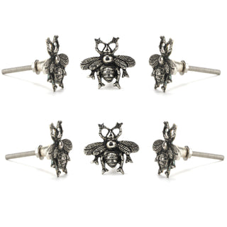 Set of 6 Chrome Bee Knob - Perilla Home