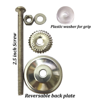 Set Of Six Clear Melon Glass Knobs (chrome)