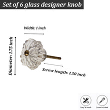 Carica l&#39;immagine nel visualizzatore di Gallery, Glass Belle Knobs ( Clear) Set of 6

