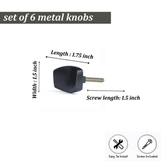 Black Constantine Metal knobs ( set of 6 )
