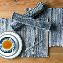 Load image into Gallery viewer, Perilla home Handmade Denim chindi Placemat  (Set of 4)
