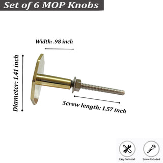 Set of 6 Diva Mother of Pearl knob