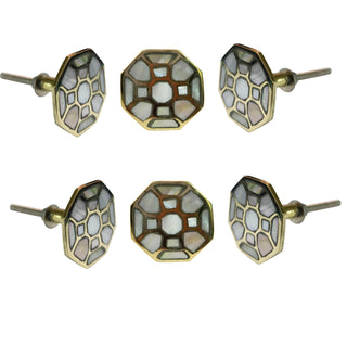 Set of 6 Diva Mother of Pearl knob - Perilla Home