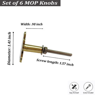 Set of 6 Eva Mother of Pearl knob