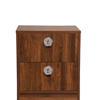 Set Of Six Transparent Rose Glass  Knobs