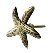 Cargar imagen en el visor de la galería, Set of 6 Gold Starfish Knob
