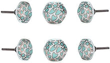 Load image into Gallery viewer, Set of six Hollyhock green Knob
