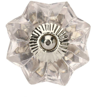 Clear Melon Glass Knob Chrome Finish - Perilla Home