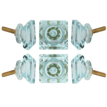 Cargar imagen en el visor de la galería, Turquoise Glass Knob Set Of 6 - Perilla Home
