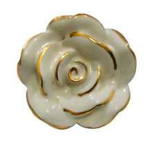 Charger l&#39;image dans la galerie, Off White Rose Ceramic Knobs - Perilla Home
