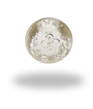 Clear Bubble Glass Knobs top view