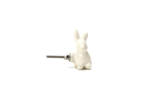 Off White Ceramic Rabbit Knob - Perilla Home