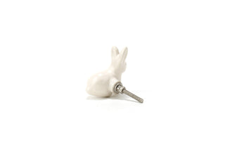 Off White Ceramic Rabbit Knob - Perilla Home
