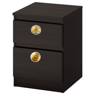 Golden Round Ceramic drawer Knob