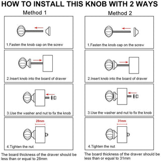 ways to install a drawer knob