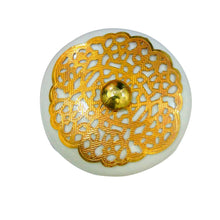 Carregar imagem no visualizador da galeria, Golden Round Ceramic drawer Knob 
