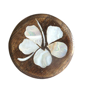 Hibiscus Flower Wooden Knobs | Mother Of Pearl (Set of 6)